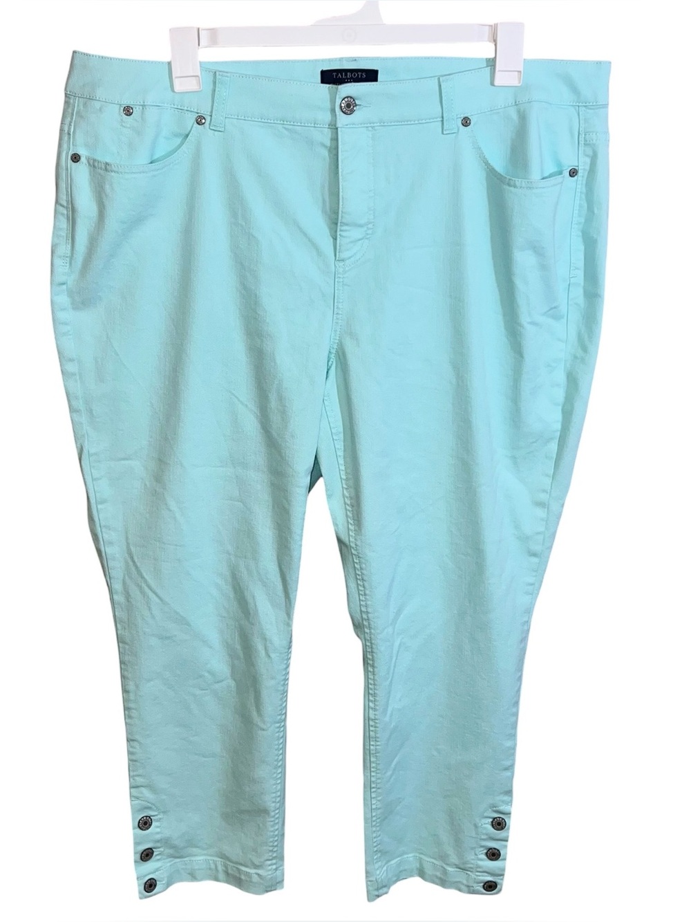 Talbots Simply Flattering 5-Pocket Straight Jeans Women’s 20W Teal 41x26